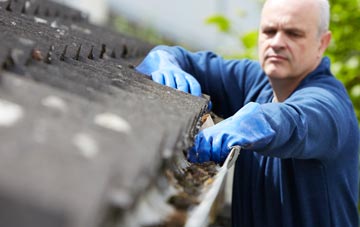 cleaning and inspecting The Shruggs roofs